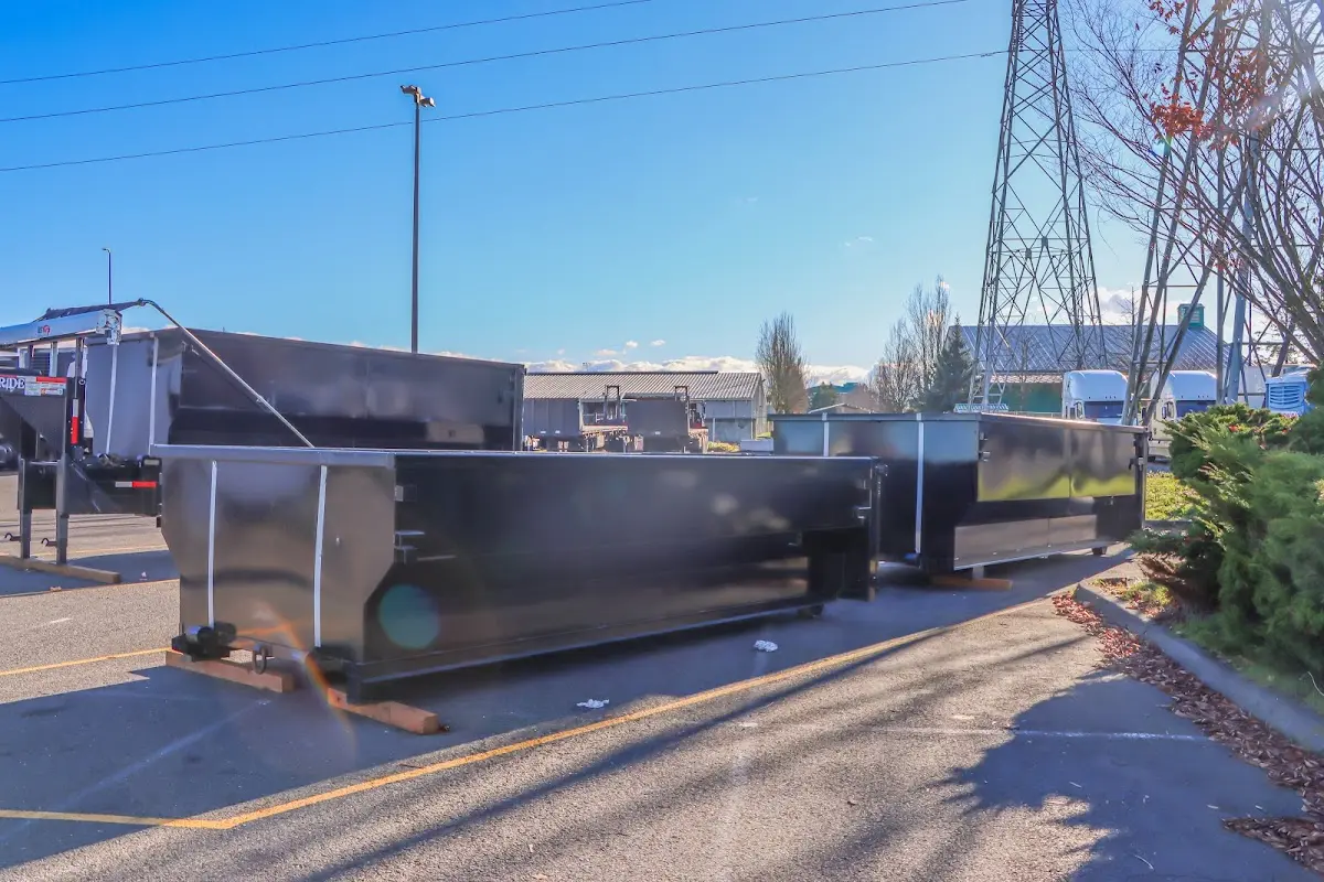 Roll-off dumpster ready for waste disposal at job site for Roofing Dumpster Rental in Fountain Hills
